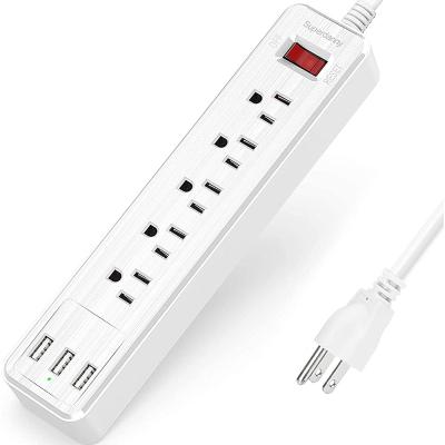 China 5 ac outlet 3 usb ports hot selling usb power strip extension surge protector power strip for sale