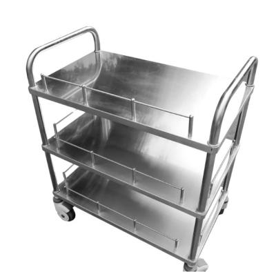 China Modern 2 Layers Stainless Steel Medical Instrument Trolley For Hospital Medical Instrument for sale