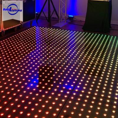 China Buying ABS+ tempered glass led disco floor lights radio led portable dance floor wedding floor dgital for sale