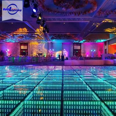 China ABS+ Tempered Glass Full Color Dance Floor Lighting Led Panels For Wedding Stage Decoration for sale