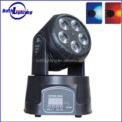 China Sharpy steel and plastic body 5x15W RGBAW 5in1 rgbwa led mini moving head manual for disco party for sale