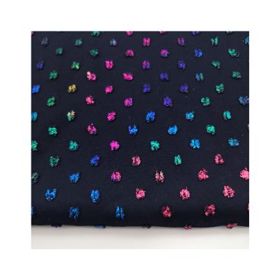 China Breathable Customized Design Scarf Polyester Polka Dot Chiffon Material Foil Fabric Fashionable Fabric for sale