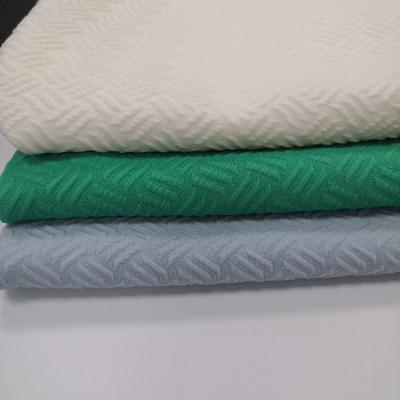 China F-234 95 POLYESTER SPANDEX Shrink-Resistant 5 TEXTURED KNIT GEO KNITTED FABRIC FOR CLOTH for sale