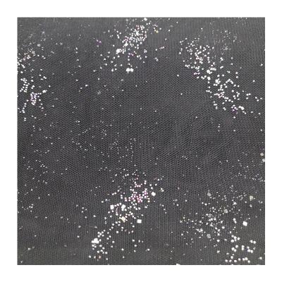 China Wholesale Customized Breathable Sheer Glitter Mesh Polyester Shirt Fabric For Clothes for sale