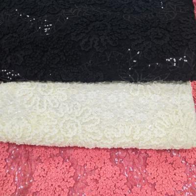 China C Shrink-resistant 342 3D embroidered nylon french lace soutache embroidery fabric for bridal fabric for sale