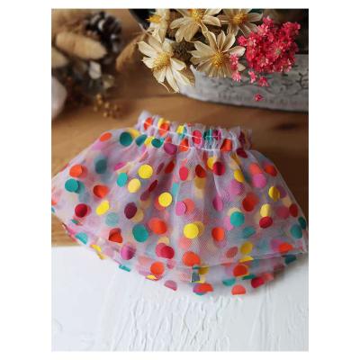 China Breathable 100% Customized Tulle Mesh Rainbow Shade Foil Fabric For Girl Children Dress for sale