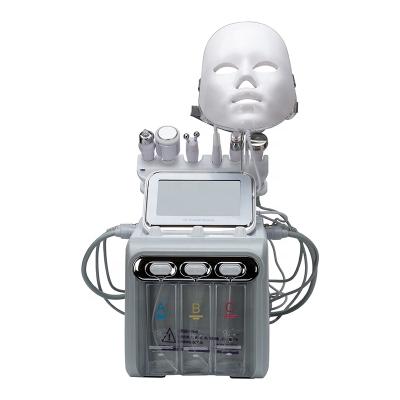 China Dye Removal H202 Hydra Small Bubble 7 In 1 Hydro Hydraulic Skin Beauty Aqua Microdermabrasion Facial Machine With Led Mask for sale