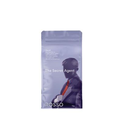 China Recyclable Custom Printed Eco Friendly Flat Bottom Bags Coffee Packaging Bag With Zipper for sale