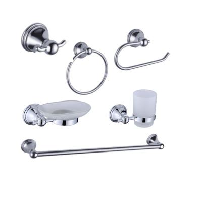 China Sustainable Bathroom Hardware 6 Pcs Set In Chrome Plated for sale