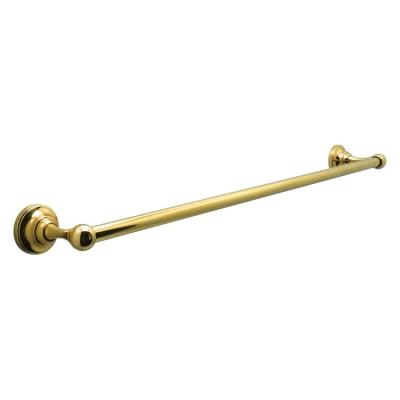 China With 18 inch hook. Single N Towel Rack Polished Brass For Bathroom for sale