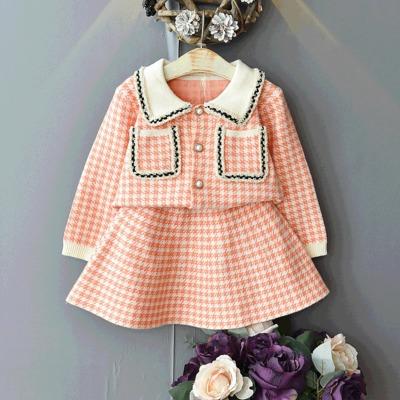 China 2021 New Autumn Baby Fashion Washable Long Sleeve Skirt Two Piece Set for sale