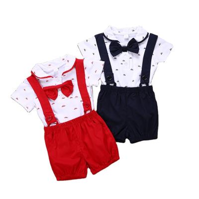 China 2021 Hot Selling 100% Cotton Baby Boy Clothes Suit Set Popular 100% Cotton Romper Butterfly Suit Clothing Set for sale