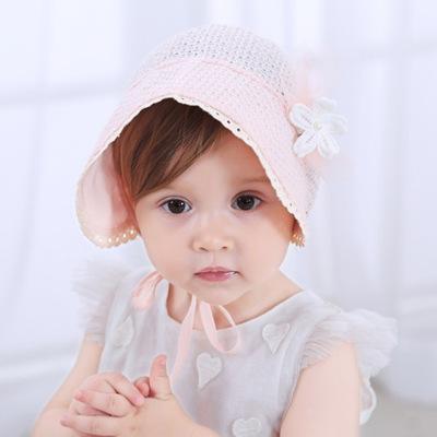 China Fashion Eco-friendly Hot Selling Cute Royal Summer Floral Print Baby Kids Hat for sale