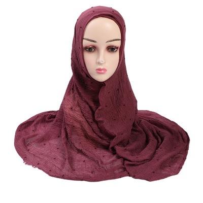 China 2020 New Arrival Fashion Flower Chiffon Scarf Women Solid Color Cotton Chiffon Hijabs for sale