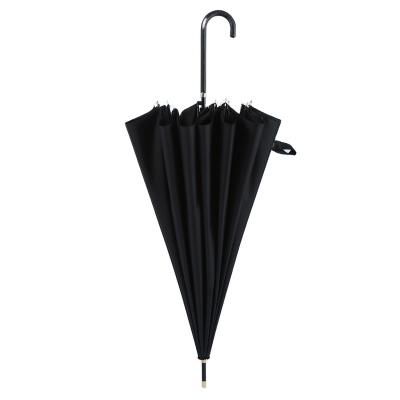 China High Quality Promotional Windproof Sunshades Iron Outdoor Umbrellas Fiber Straight Rain Umbrella for sale