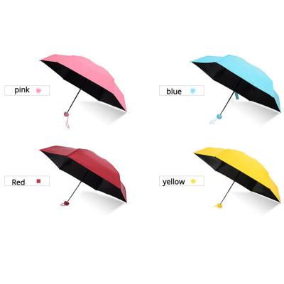 China Vintage Capsule 50% Off Vinyl Sun Pocket Gift Protective Sun Umbrella Folding Ultralight Mini Umbrella for sale