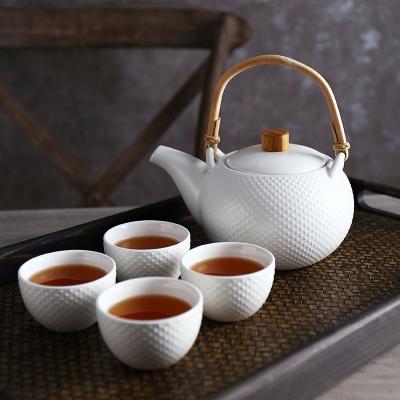 China Viable Blackish Japanese Porcelain Design Coffee Cups Traditional Tea Set Green And White Tea Set for sale