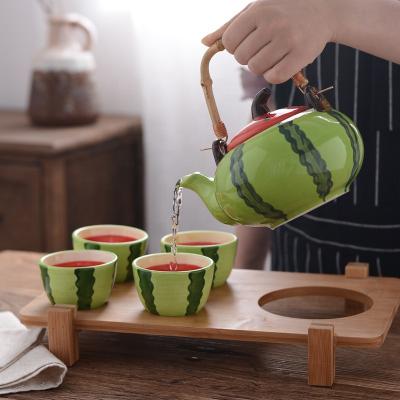 China Viable High Quality Ebay Design Fruit Coffee Cups Tea Set Japanese Porcelain Tea Set for sale