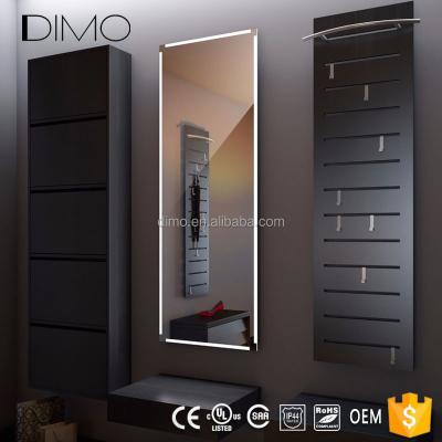 China Fashionable Salon Mirror Luminous Vertical Beauty LED Full Length Wardrobe Lit Mirrors for sale