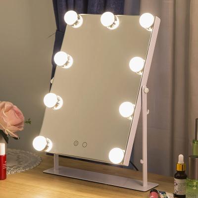 China Touch Switch Design New Led Hollywood Vanity Mirror Touch Sensor Dimmable Makeup Mirror for sale