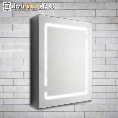 China Wholesale Price Aluminum Framed Cabinet Aluminum Framed LED Lighted Bathroom Mirrored Cabinet for sale