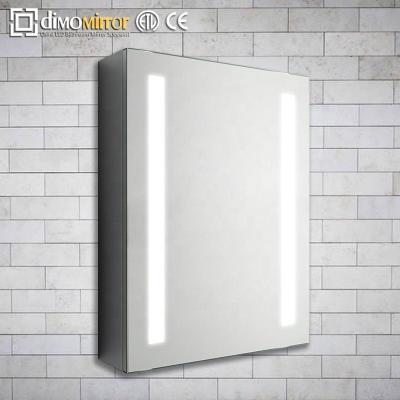 China Mirror Cabinet China OEM/ODM Wall Mount Bathroom Medicine Mirror Cabinet Lighted With LED Lights for sale