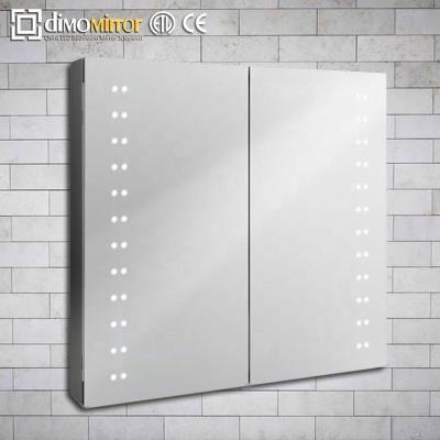 China Bathroom Cabinet Bright Mirrored American Style Stainless Steel Mirrored Bathroom Cabinet With Demister for sale