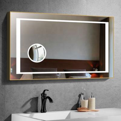 China 2018 Bright Innovative Product Fogless Bathroom Led Mirror Illuminated Mirror With Magnifying Glass for sale