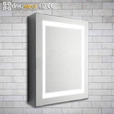 China Mirror Cabinet Door Hinge CE ETL Fog Free LED Bathroom Illuminated Mirror Medicine Cabinet With Soft Closing Hinges for sale