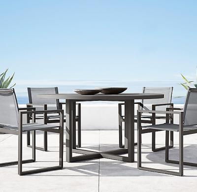 China Asian Top Aluminum Furniture Materials Outdoor Garden Furniture Furniture Round Dining Table And Chairs Aluminum Set for sale