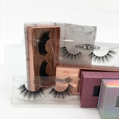 China super slim & Wholesale 3D Strip Mink Eyelash 25mm Mink Eyelashes 3D Soft False Mink Fur Strip Lashes In Stock for sale