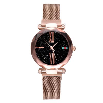 China Hot Fashion Women\`s Fashion Popular Hot Selling Dress Luxury Watch Starry Sky Mesh Belt Luxury Dress Magnetic Watch for sale