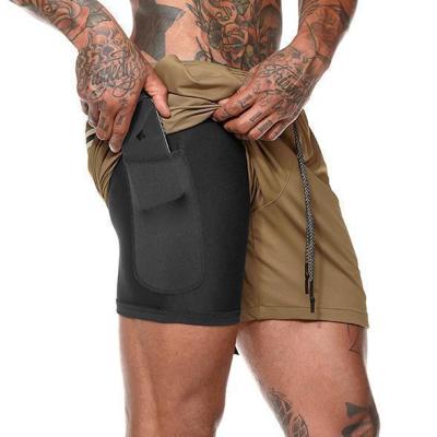 China Outdoor Mens 2022 QUICK DRY Running Shorts Plus Size Double Layer Camouflage Mens Cargo Shorts for sale