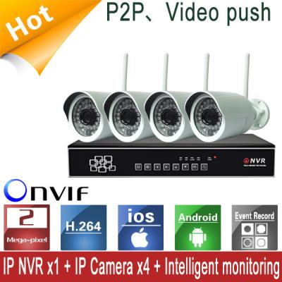 China Onvif 4CH 1080P WIFI NVR IP-Kamera DVR 1920 x 1080 für IOS/Android zu verkaufen