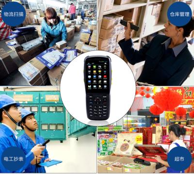 Chine Pda tenu dans la main androïde, terminal de scanner de code barres avec le scanner de code barres du laser 1d 2d/Bluetooth/appareil-photo à vendre