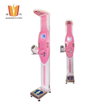 China Multi-functions one stop health gas station coin operated system machine measures height and weight body opterated scale factory price for sale