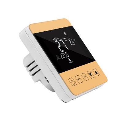 China Hotel Temperature Heater Controller Gas Boiler Heating Thermostat Under Floor LCD Display Touch Screen Controller for sale