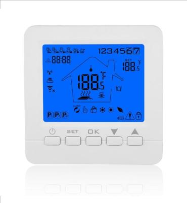 China Knob Thermostats CE RoHS Floor Heating Room Thermostat with Built-in Weekly Mode WiFi Sensor Kids Lock Data Memory 5A Boiler Heating for sale