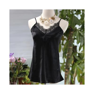 China QUICK DRY Comfortable Silk Sling Sleeveless Nightgown Top With Professional Design for sale