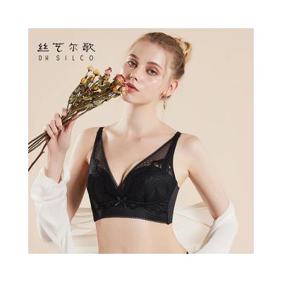 China Finely Processed QUICK DRY Thin Breathable Cooling Silk Sleep Bra With Ice Silk for sale