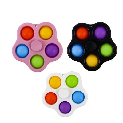 China Hot Selling Toy Push Pop Bubble Fidget Spinner Finger Spinner Push Pop Noise Bubble Spinner Finger Spinner for sale