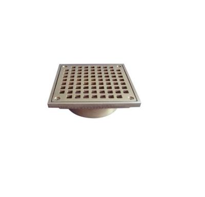 China Durable Wholesaler Square Bronze Strainer Floor Drain For Bathroom for sale