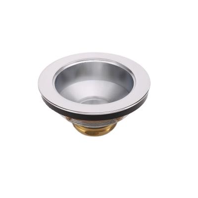 China Modern Solid Brass Basket Strainer Kitchen Sink Drain Kit For Kitchen Sink for sale