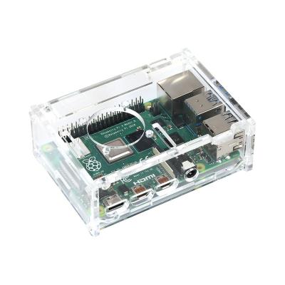 China For raspberry pi 4B case transparent case for raspberry pi 4B acrylic case 4B raspberry pi for sale