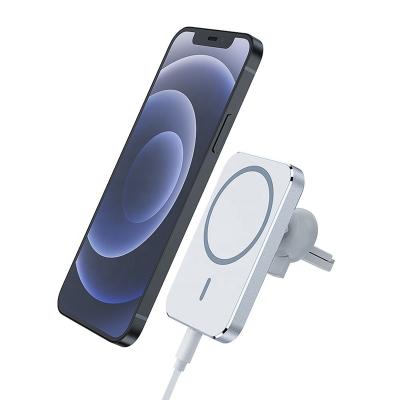 China Universal 360 Rotate Magnetic Wireless Car Charger Mount 15W For iPhone 12 Pro Max Mini Fast Charging Wireless Auto Charger Car Phone Holder Magnet for sale