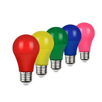 China Indoor; exterior; holiday lighting...CE SAA C-tick EMC no flicker led color bulb 5W 7W 9W led bulbs e27 e26 b22 yellow blue red green led bulb for sale