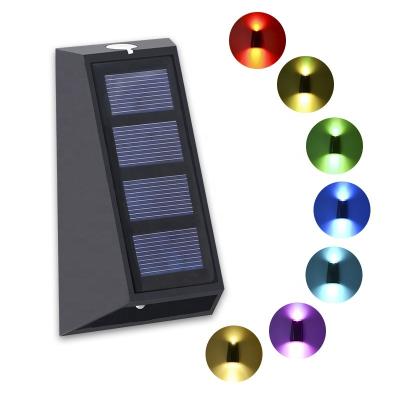 China Outdoor Solar Garden Lights Fence Post Solar Lamps Waterproof Deck Lights Step Lighting for Walkway Stairs Solar Wall Lamp for sale