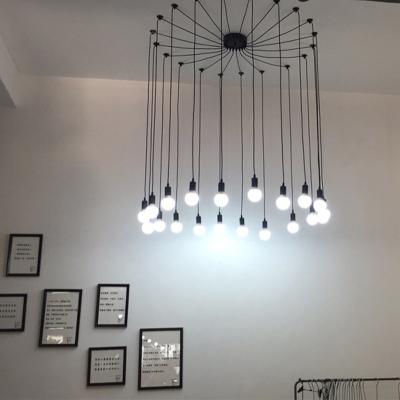 China 2019 Creative DIY Vintage Adjustable Multiple Edison Ceiling Spider Led Lighting Modern Chic Industrial Dining Pendant Light for sale