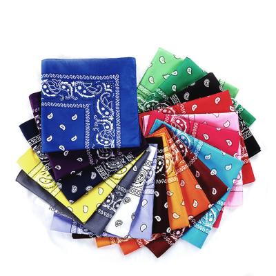 China Promotion 12PC Cotton African Classic Paisley Square Print Outdoor Multifunction 100% Furoshiki Headwear Bandana for sale