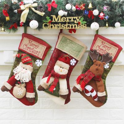 China Christmast Ornament Christmas Knocks Santa Claus Gift Unisex Xmas Funny Anti-stop Slipper Indoor Socks for sale